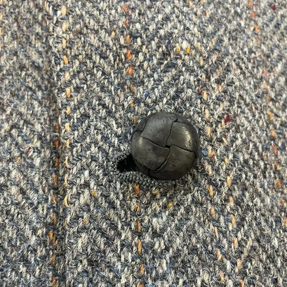 Harris Tweed Kuppenheimer Sport Coat 40R Gray 100% Wool USA Blazer Jacket